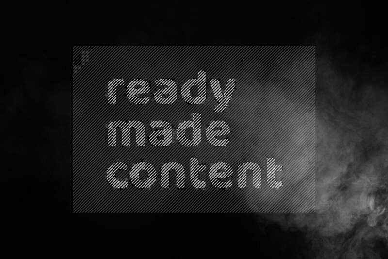 White smoke isolated on black background