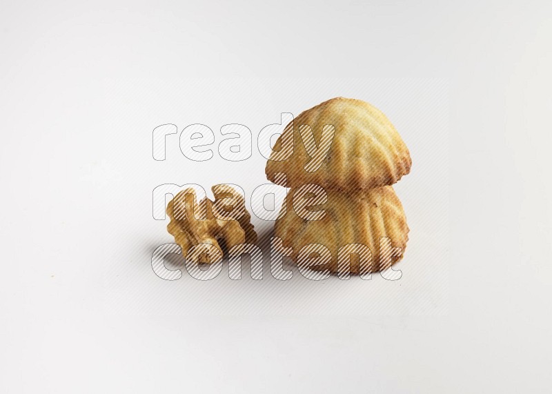 Two Pieces of Maamoul direct on white background