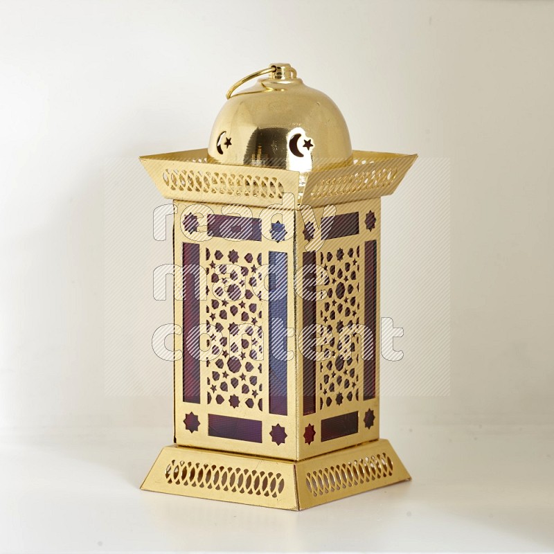 A ramadan lantern placed on white background