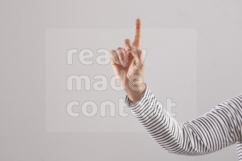Woman hands gesturing sign language