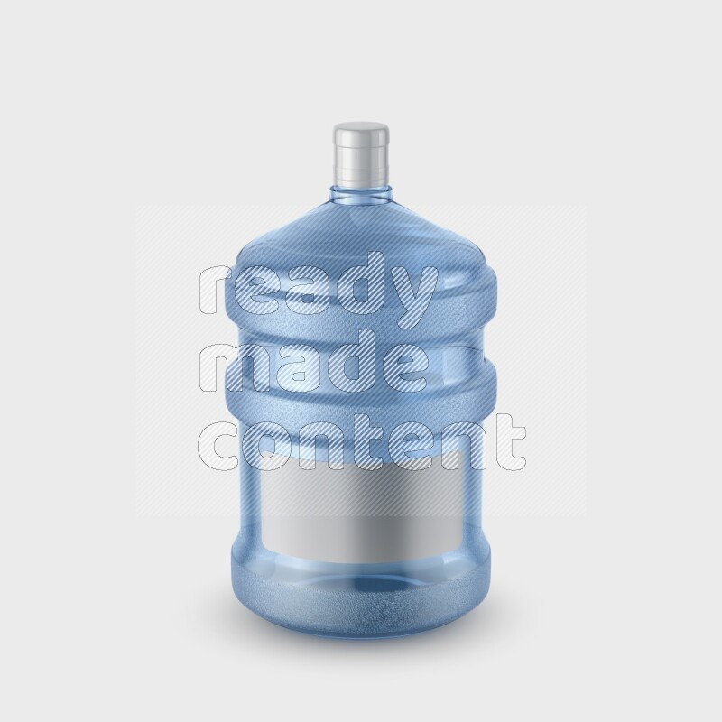 Big plastic water bottle mockup with a label isolated on white background 3d rendering