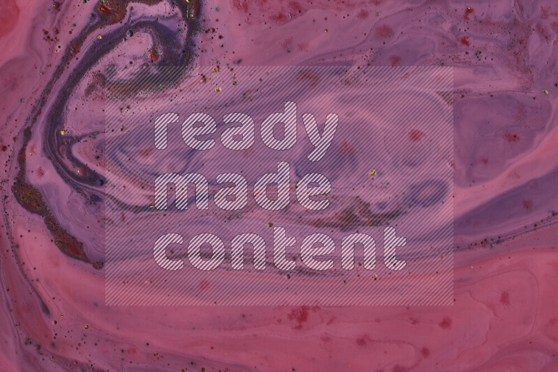 لقطة مقربة لأنماط دوامية باللون الأزرق والأحمر مع جزئيات ملونة