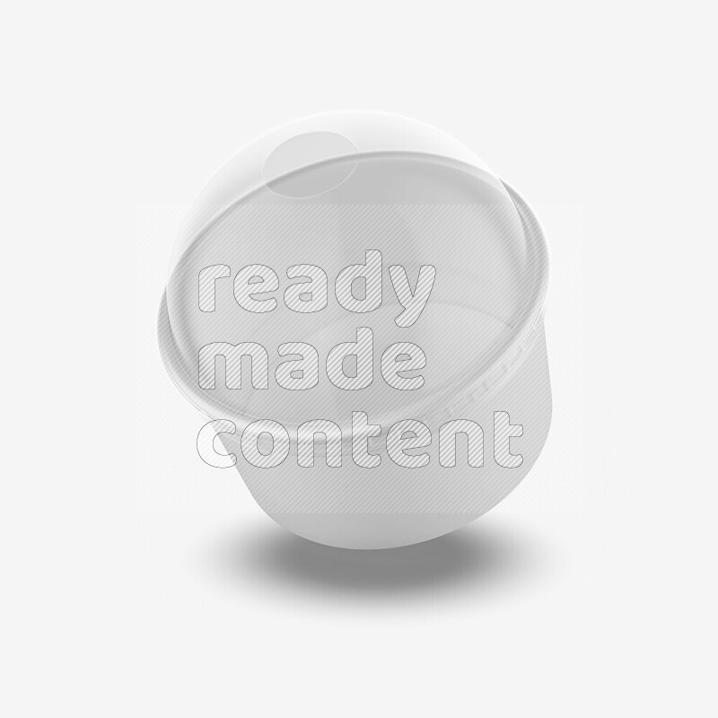 Empty white rough ice cream paper cup mockup isolated on white background 3d rendering