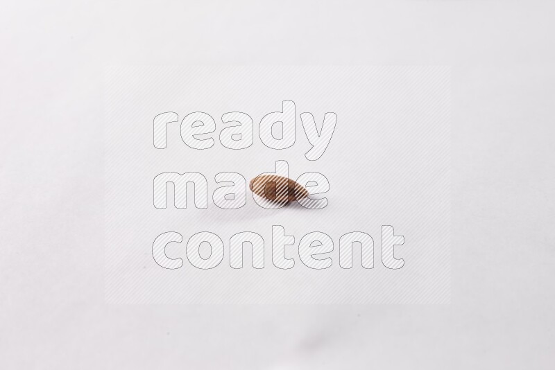 Almonds on white background