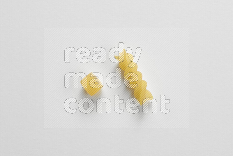 Different pasta types on white background
