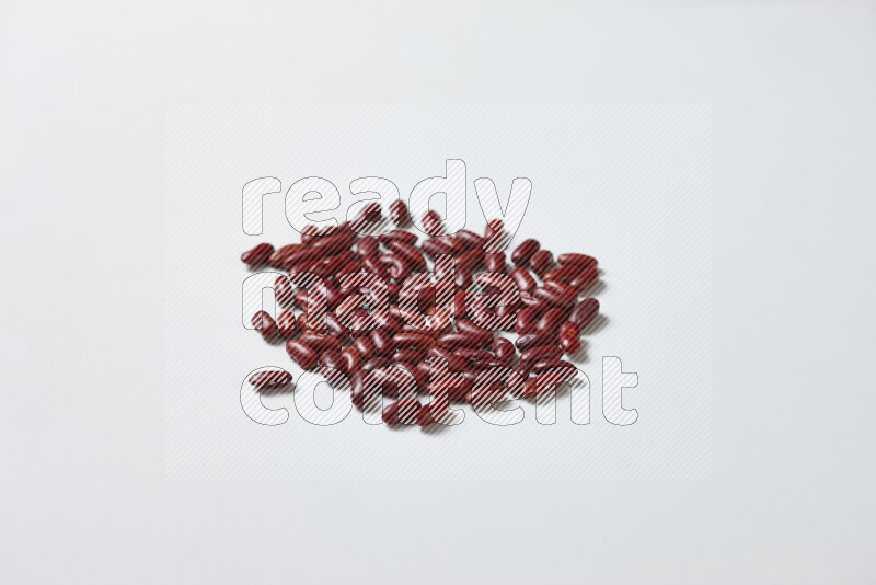 Red kidney beans on white background