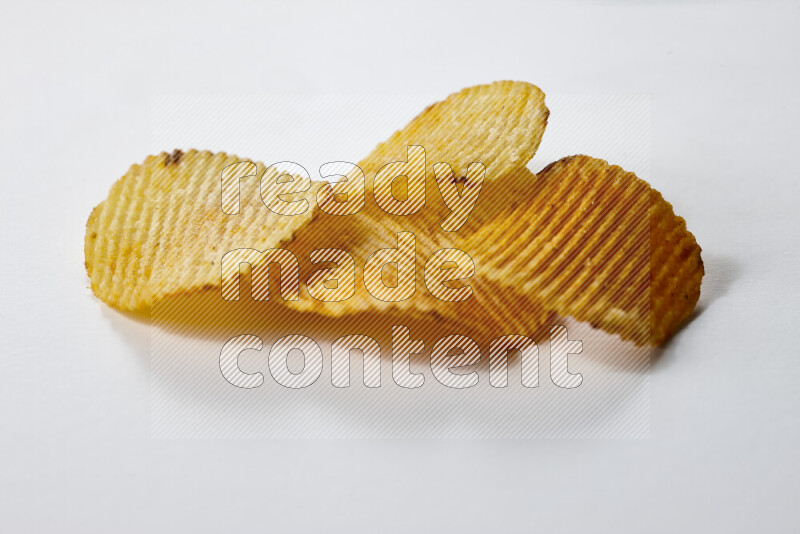 Chips snacks on white background