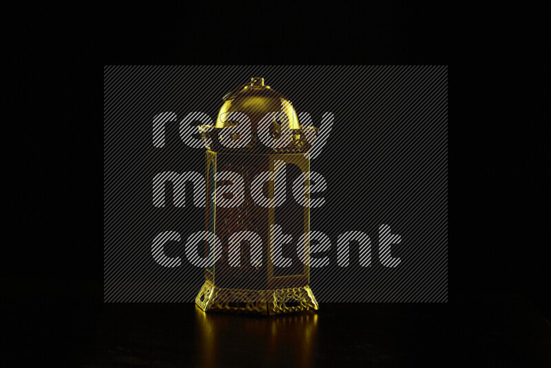 Ramadan lanterns with colored rim light against black background