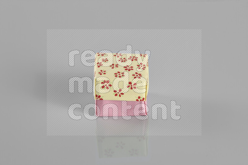 Origami gift box on grey background