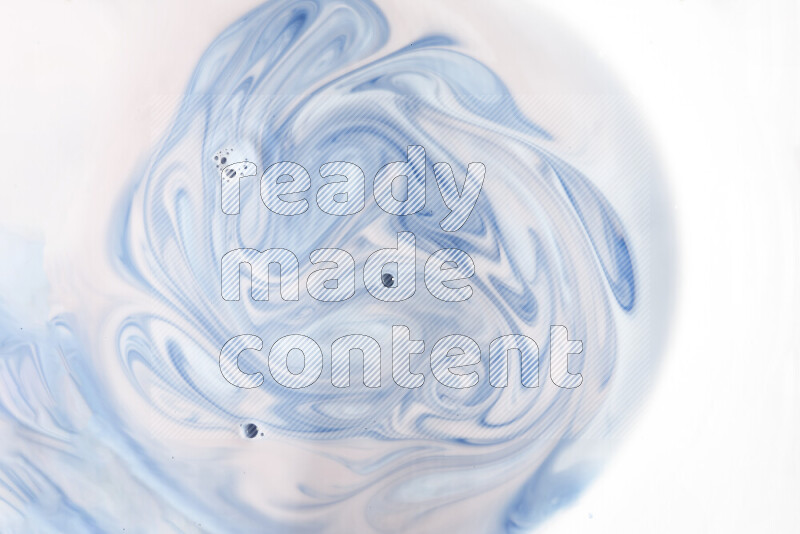 A close-up of abstract swirling patterns in blue and white