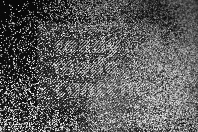 Snow spray on black background
