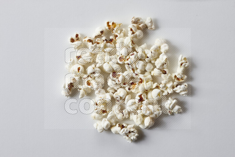 Popcorn snacks on white background
