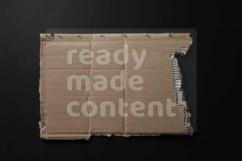 Cardboard on black background