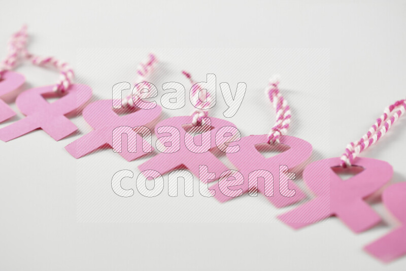 Cancer awareness signs on white background