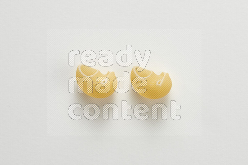 Pipe pasta on white background