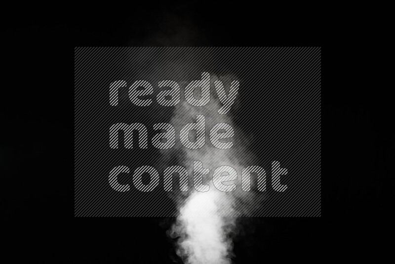 irregular white smoke on black background.