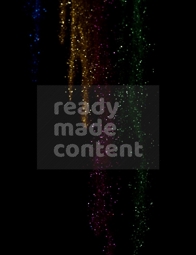 Multicolored glitter powder isolated on black background