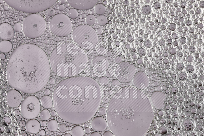 Close-ups of abstract clear bubbles and water droplets