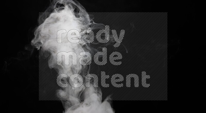 irregular white smoke on black background.