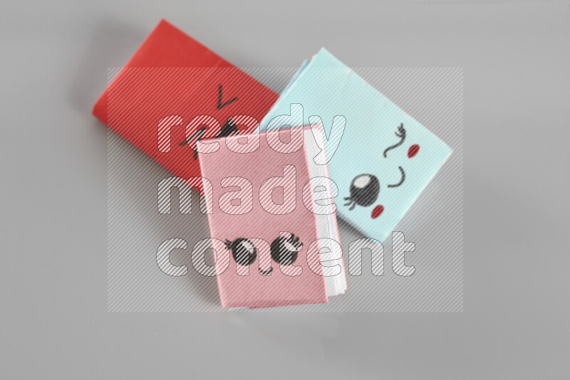 Origami book on grey background