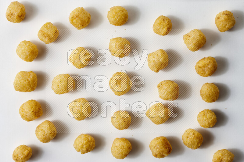 Puffs snacks on white background