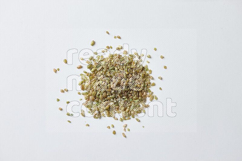 Freekeh on white background