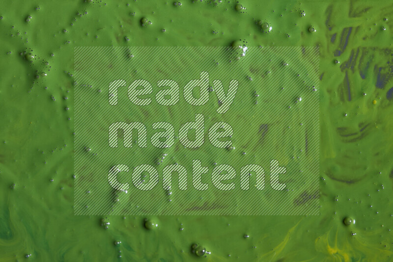 Close-ups of abstract green paint texture in different shapes