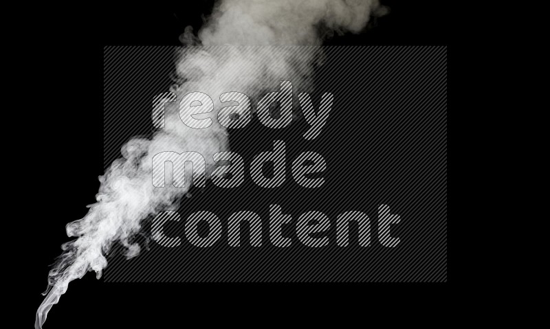 irregular white smoke on black background.