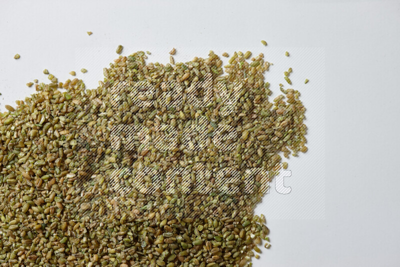 Freekeh on white background