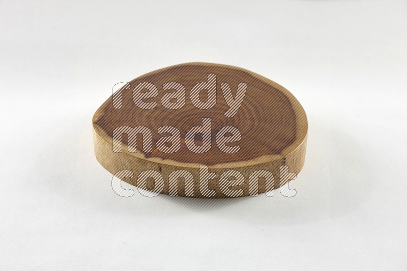 A wooden tray on white background