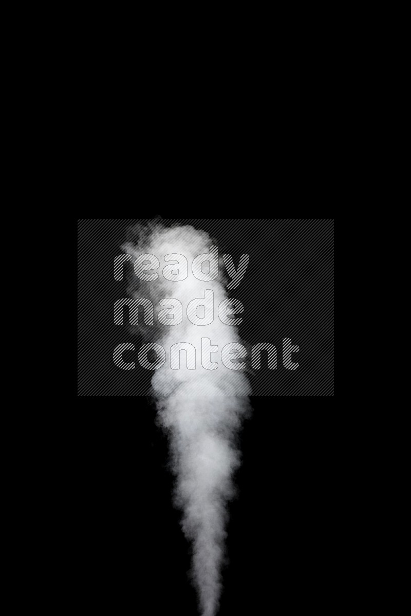 irregular white smoke on black background.