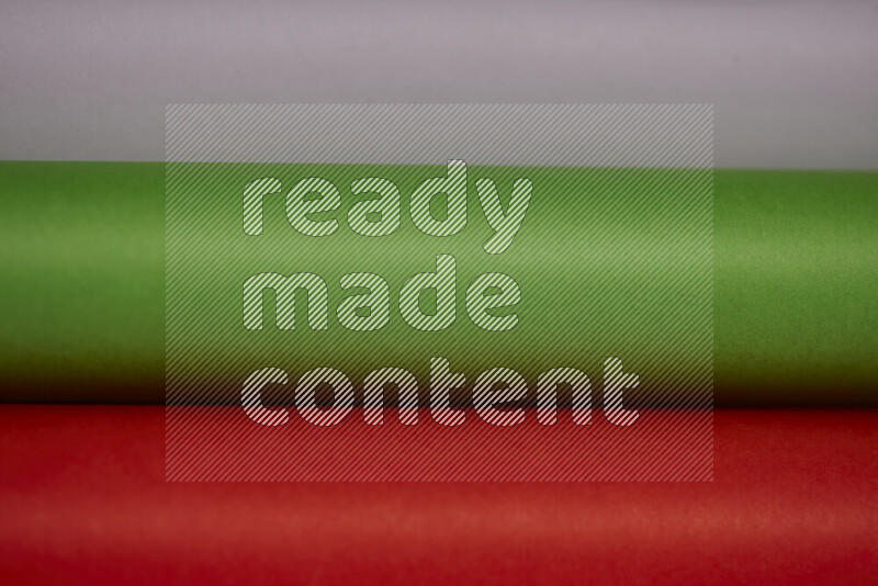 An abstract art showing colorful paper sheets arranged in an overlapping curves