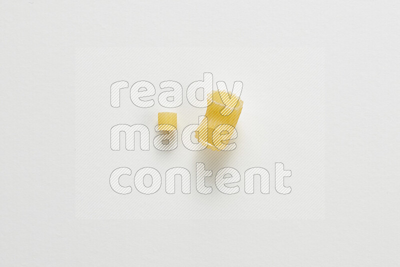 Different pasta types on white background