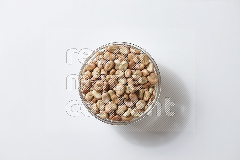 Fava beans on white background