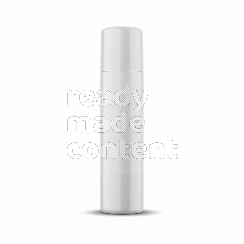 Glossy plastic bottle mockup with cap isolated on white background 3d rendering