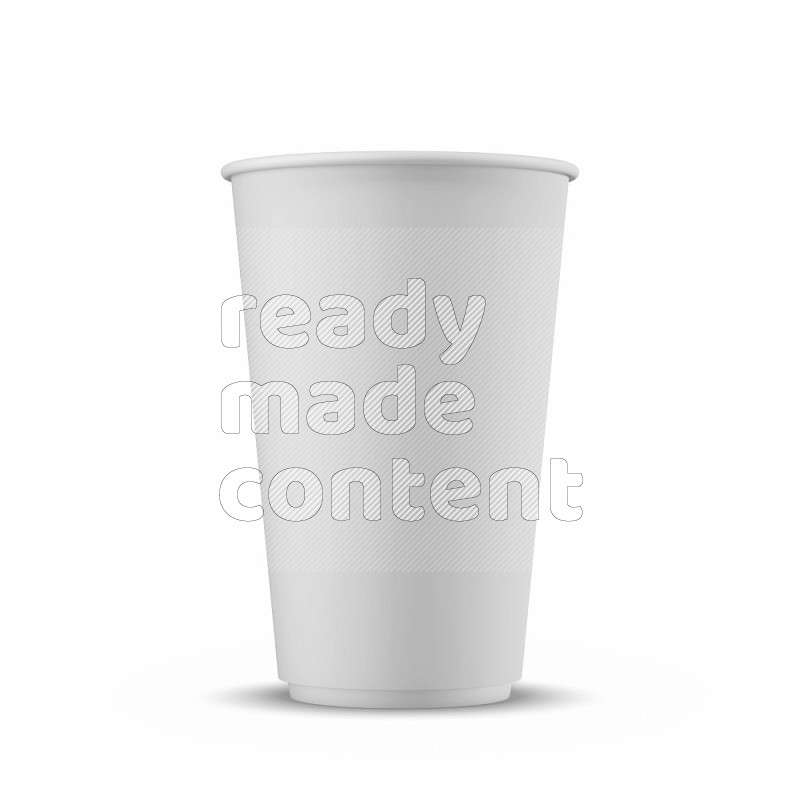 Matte paper cup mockup isolated on white background 3d rendering