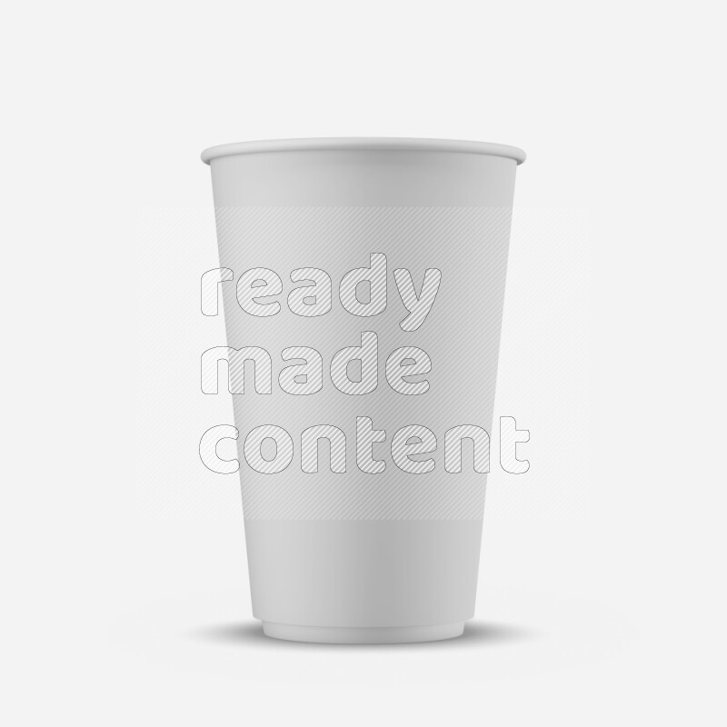 Matte paper cup mockup isolated on white background 3d rendering