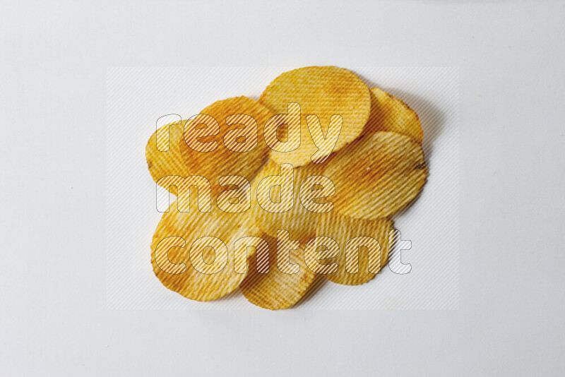 Chips snacks on white background
