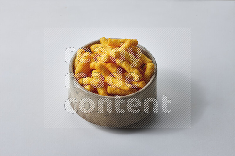 Puffs snacks on white background