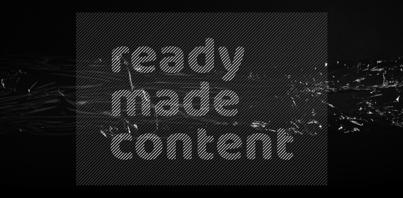 Plastic wrap texture on black background
