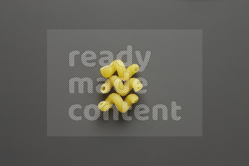 Twist pasta on grey background