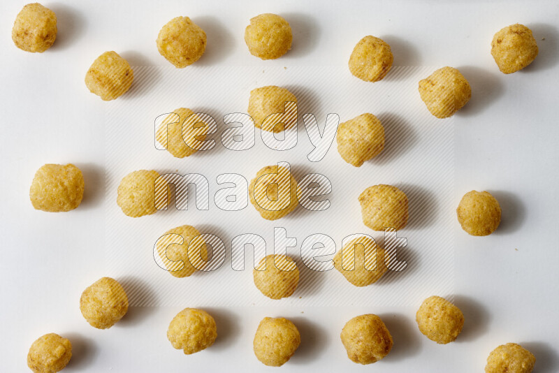 Puffs snacks on white background