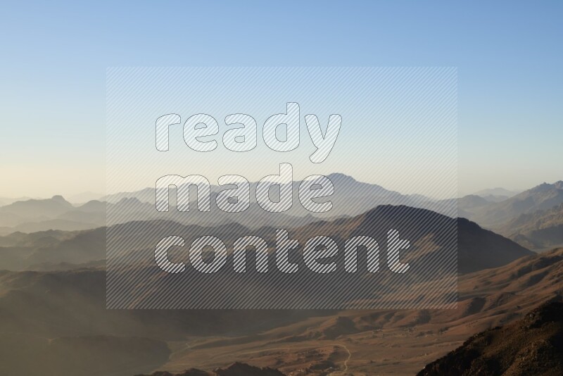 Sunrise view on mountain summit