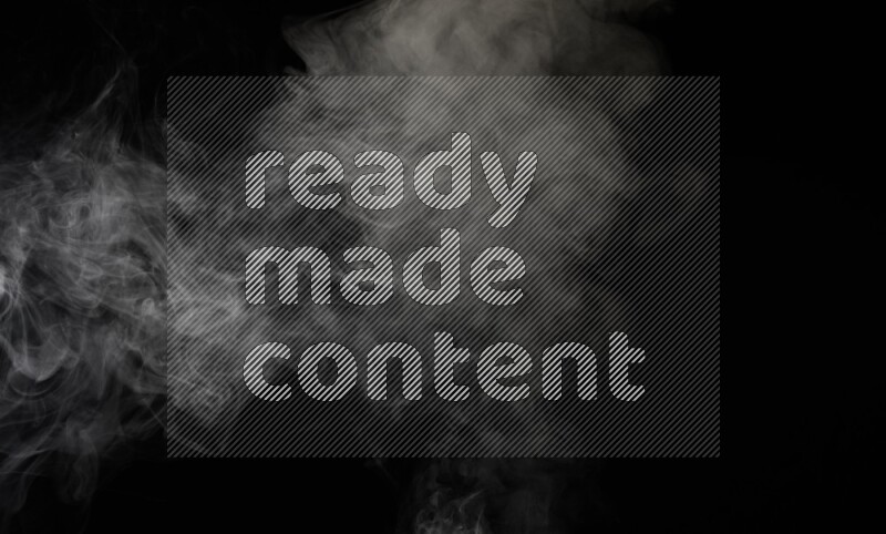 irregular white smoke on black background.