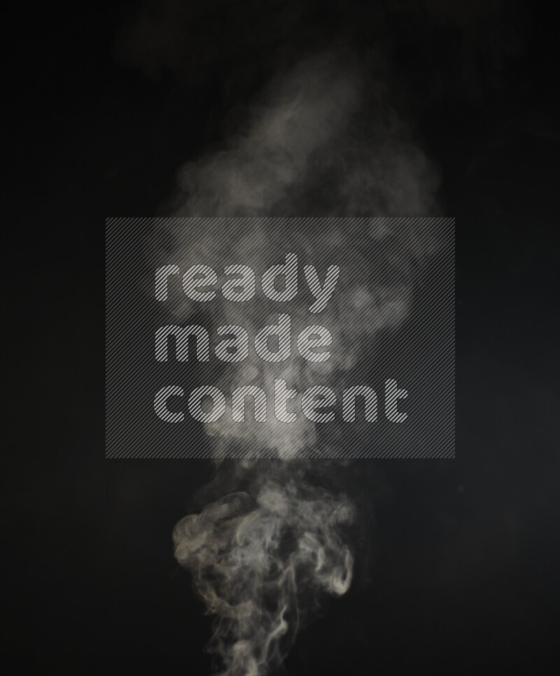 Heavy smoke isolated on black background