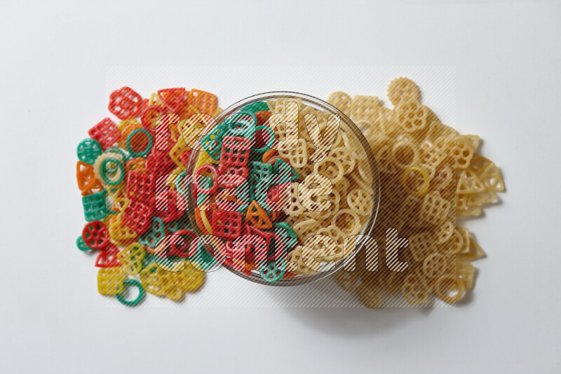 Snacks on white background