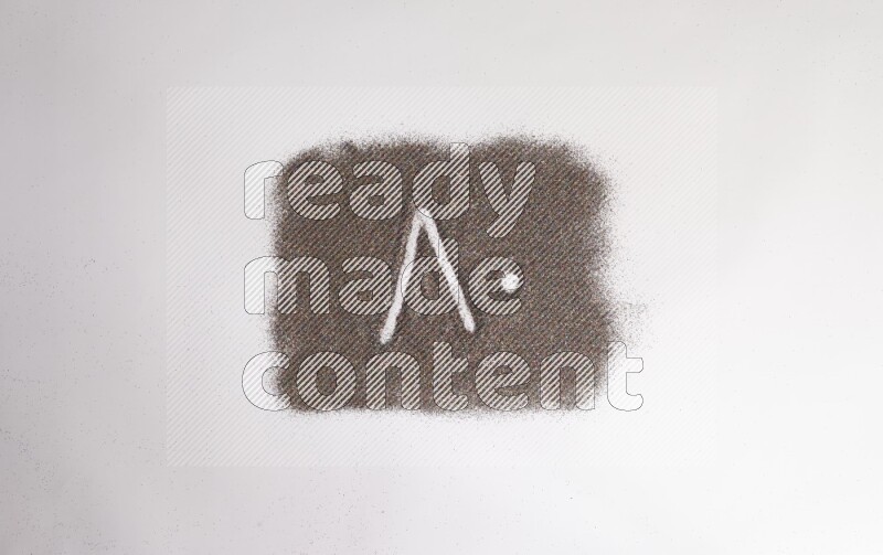 Arabic numbers written with glitter on white background