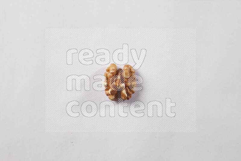 Walnuts on white background