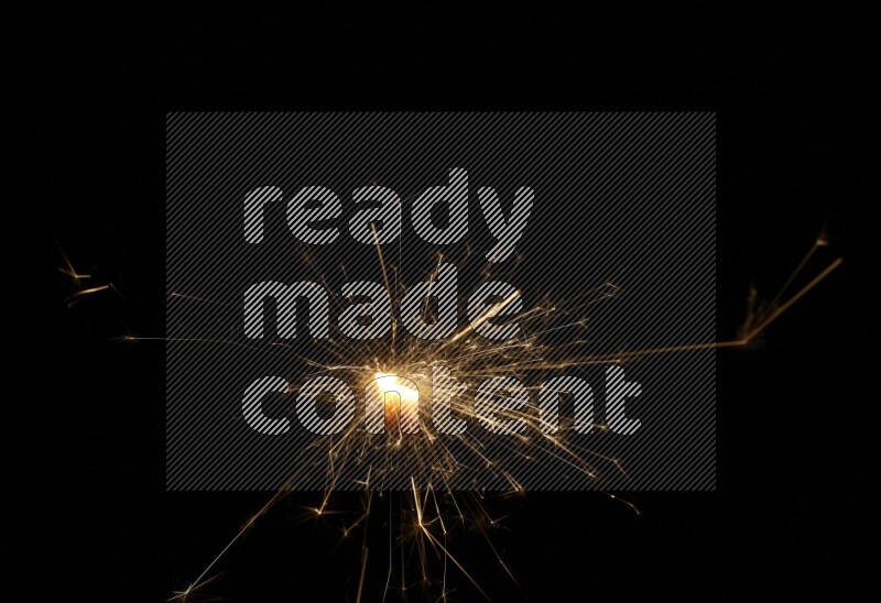 Sparkler candle isolated on black background