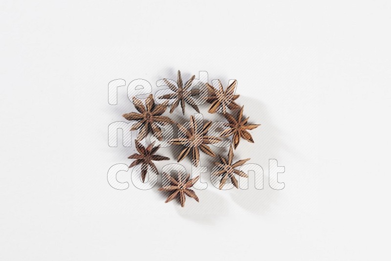 Star anise on a white background